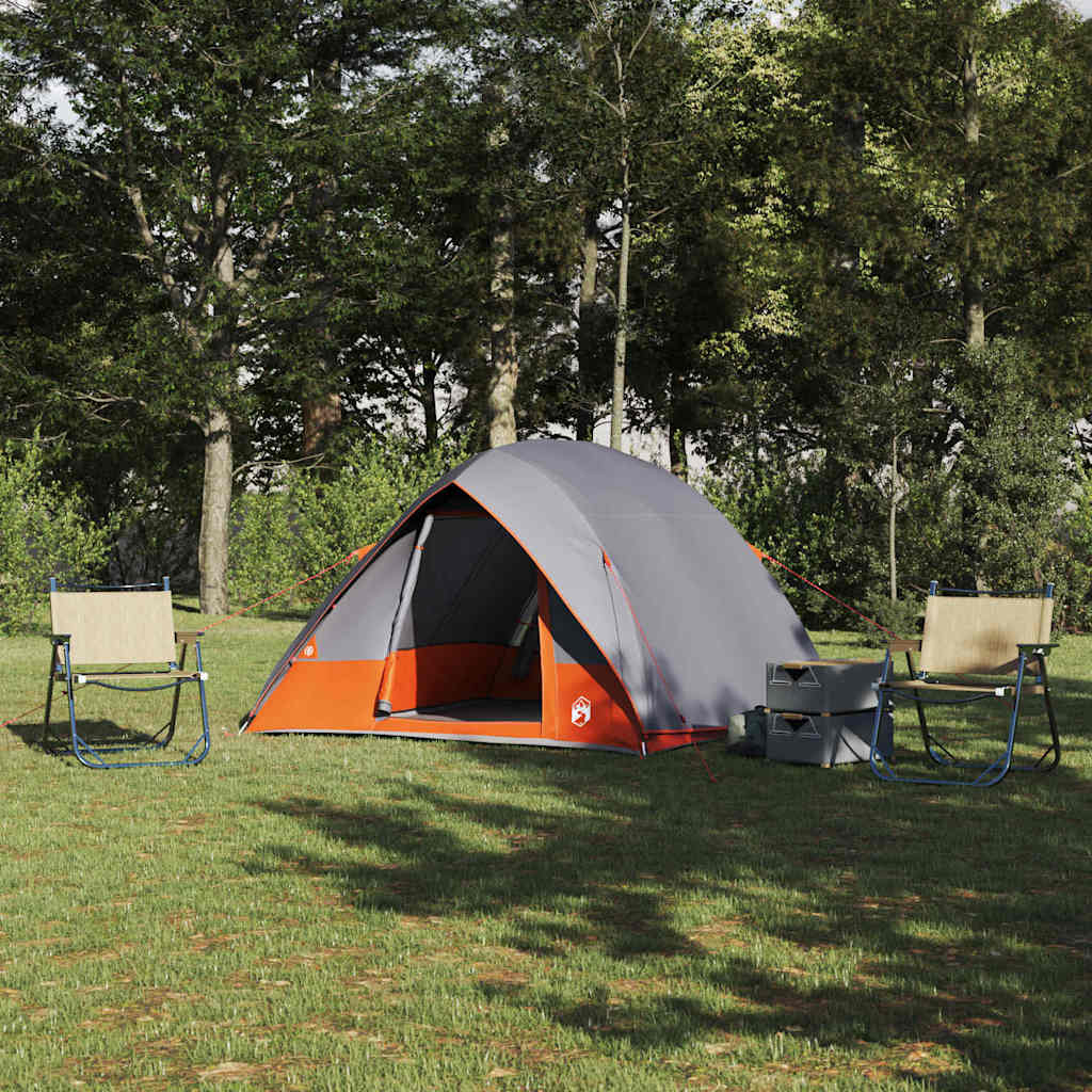 Campingzelt mit Dach Grau/Orange 320x275x190cm