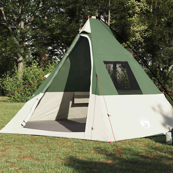 Tipi Zelt Grün mit Dach