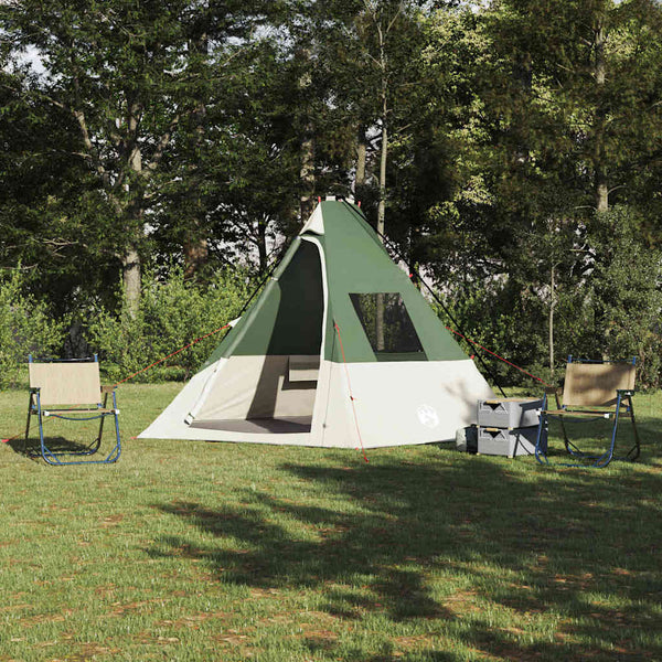 Tipi Zelt Grün mit Dach