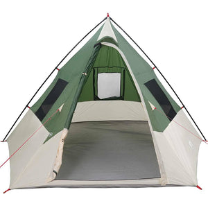 Tipi Zelt Grün mit Dach