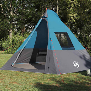 Tipi Zelt mit Dach Blau 383x338x217cm