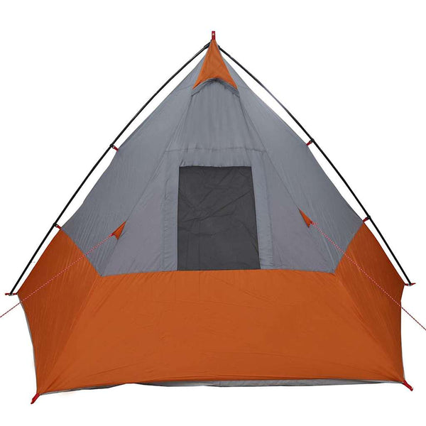 Tipi Zelt mit Dach, Grau & Orange