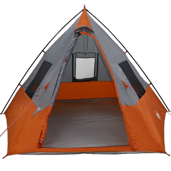 Tipi Zelt mit Dach, Grau & Orange