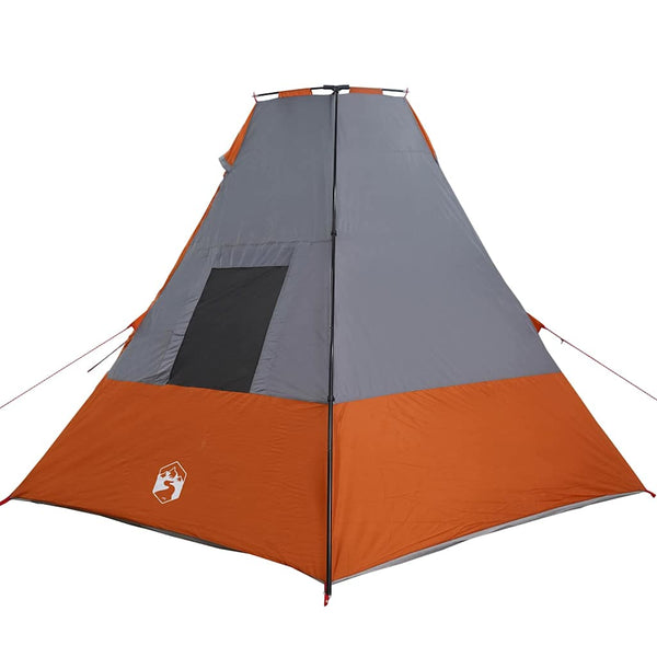 Tipi Zelt mit Dach, Grau & Orange