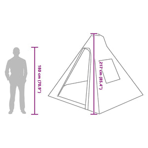 Tipi Zelt mit Dach, Grau & Orange
