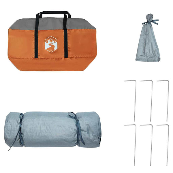 Grau-Orange Innenzelt mit Dach 291x291x240cm