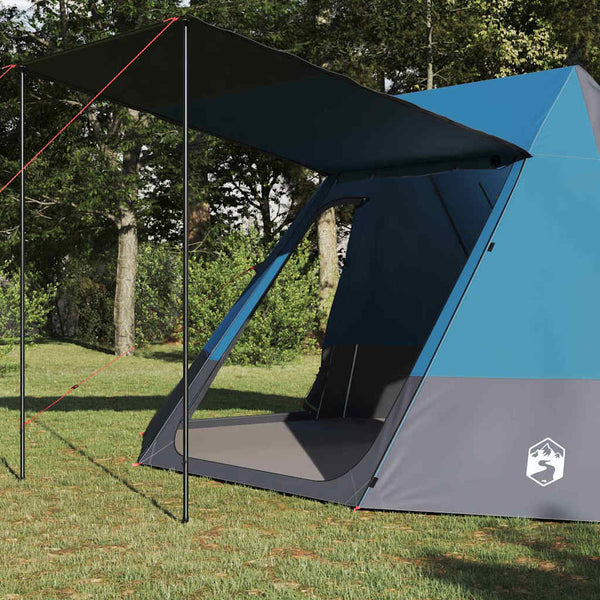 Blaues Campingzelt mit Dach & Stauraum
