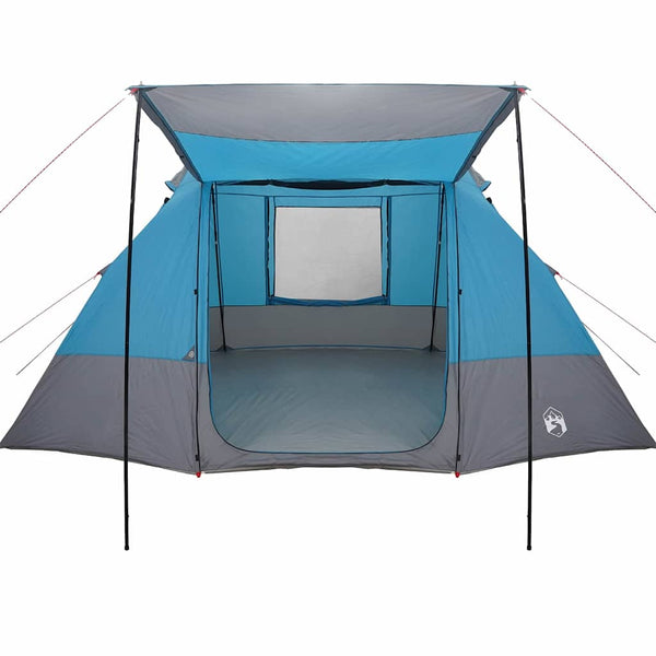 Blaues Campingzelt mit Dach & Stauraum