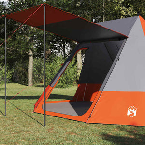 Campingzelt mit Dach, Grau/Orange