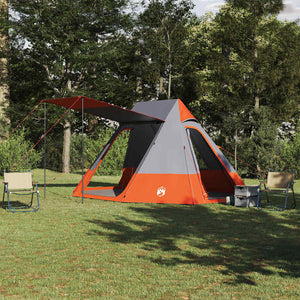 Campingzelt mit Dach, Grau/Orange