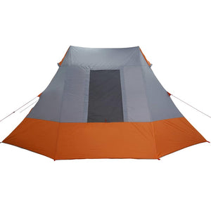 Campingzelt mit Dach, Grau/Orange