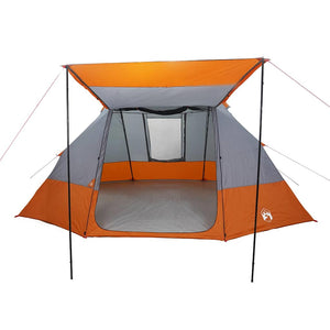 Campingzelt mit Dach, Grau/Orange