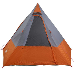 Campingzelt mit Dach, Grau/Orange