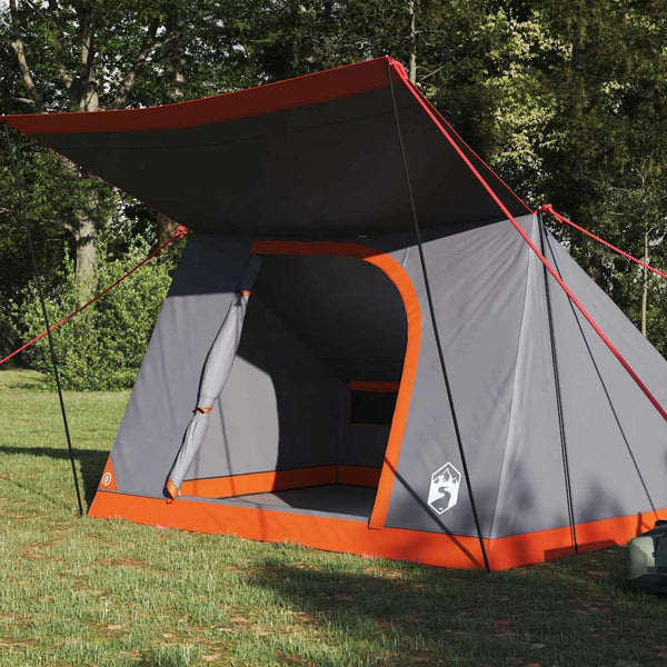 Campingzelt mit Dach Grau/Orange