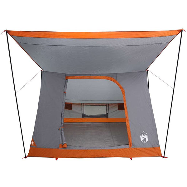 Campingzelt mit Dach Grau/Orange
