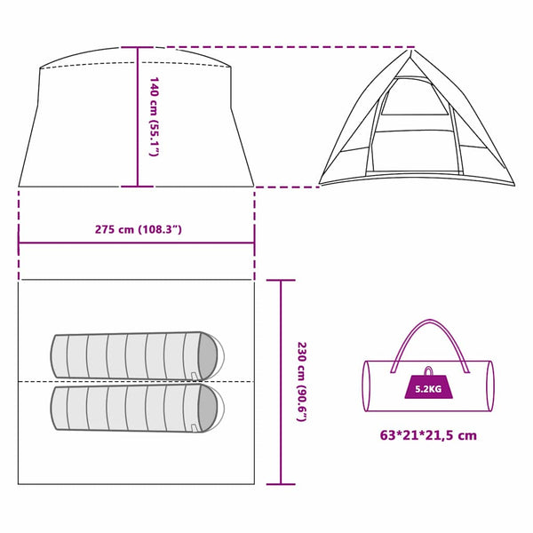 Campingzelt mit Dach und Stauraum