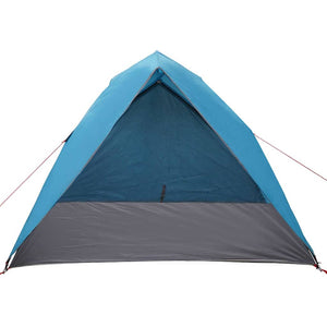 Blaues Campingzelt mit Dach