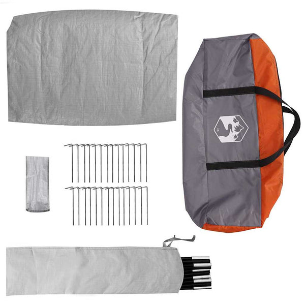 Campingzelt mit Dach Grau/Orange 275x230x140cm