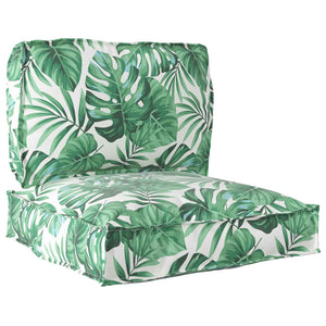 Palettenkissen Set Floral Grün 2-teilig