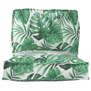 Palettenkissen Set Floral Grün 2-teilig