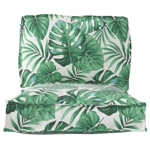 Palettenkissen Set Floral Grün 2-teilig