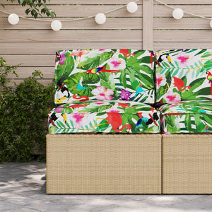 vidaXL Set de coussins de palette 2 pcs Jungle Tropicale 100 x 40 x 8 cm