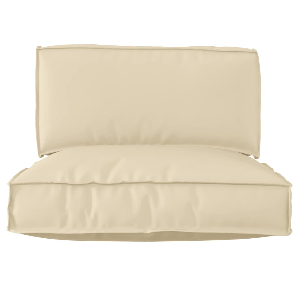 Palettenkissen Set Creme Oxford-Stoff 2-teilig