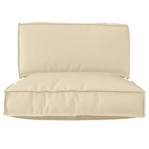 Palettenkissen Set Creme Oxford-Stoff 2-teilig