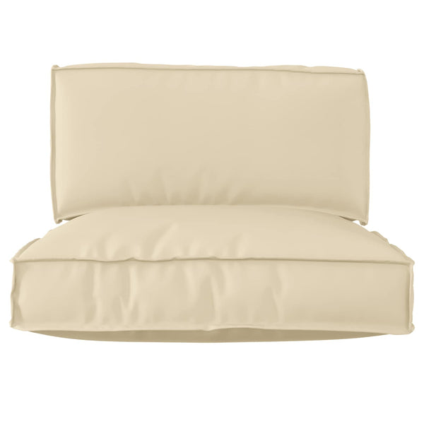 Palettenkissen Set Creme Oxford-Stoff 2-teilig