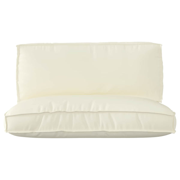Palettenkissen Set Creme Oxford-Stoff 2-teilig