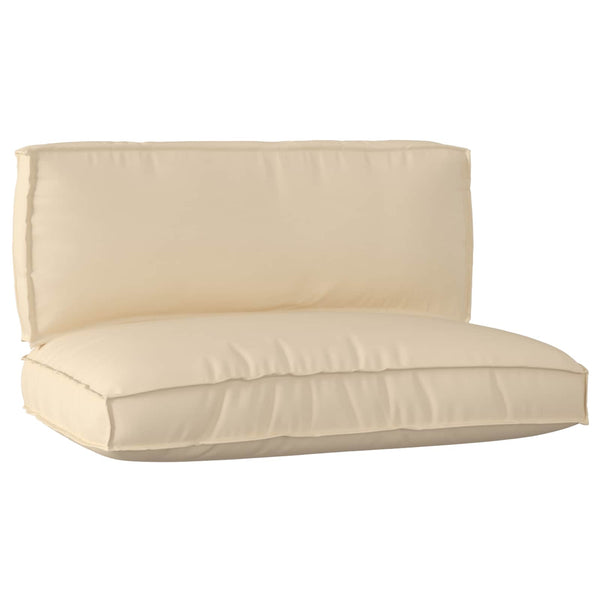Palettenkissen Set Beige Oxford-Stoff 2-teilig