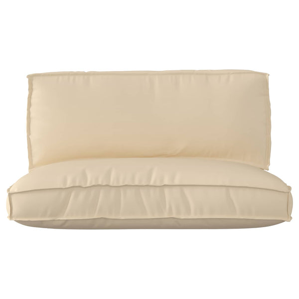 Palettenkissen Set Beige Oxford-Stoff 2-teilig