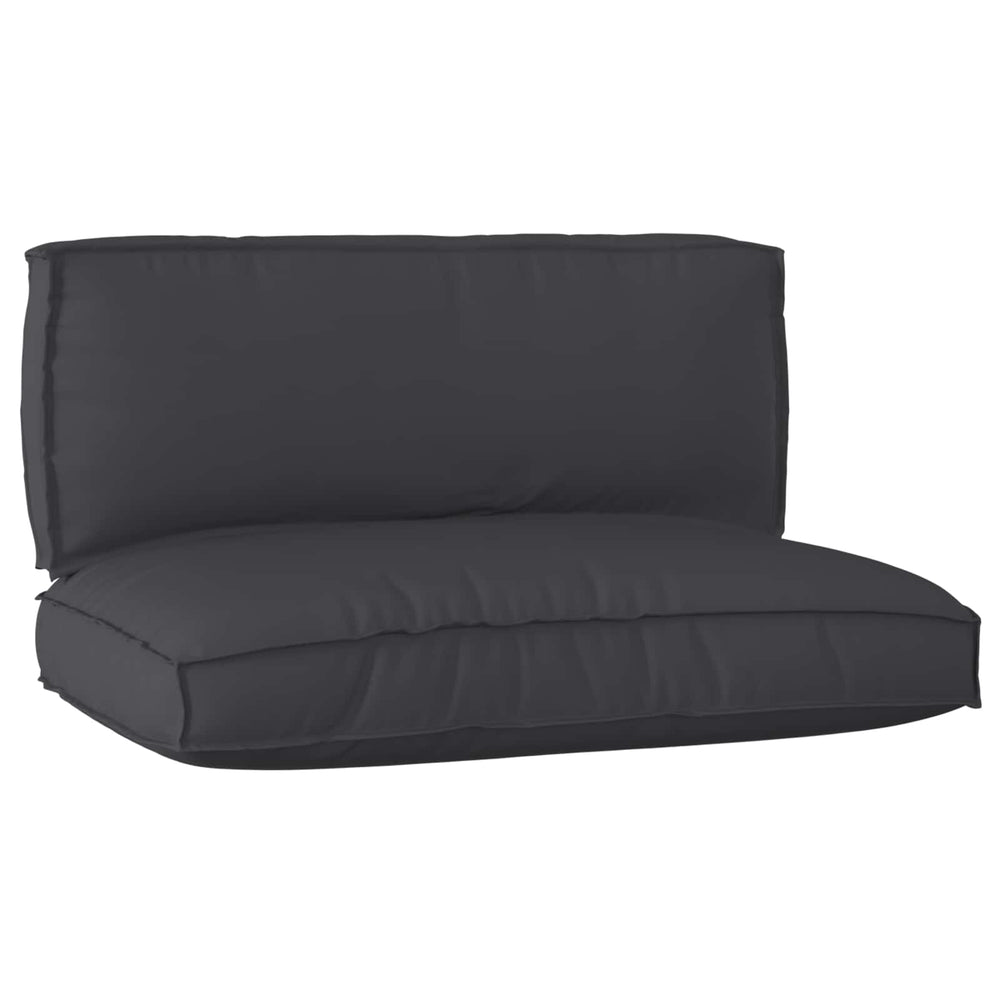 Palettenkissen Set Schwarz Oxford Stoff 2-teilig