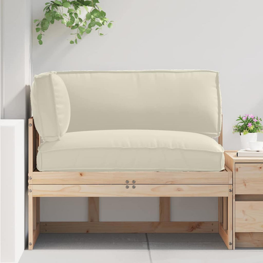 Palettenkissen-Set 3-teilig Creme Oxford