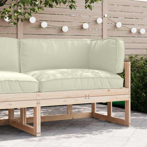 Palettenkissen-Set 3-teilig Creme Oxford