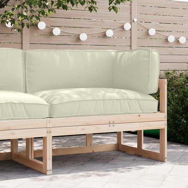 Palettenkissen-Set 3-teilig Creme Oxford