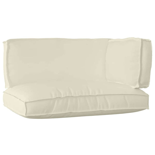 Palettenkissen-Set 3-teilig Creme Oxford