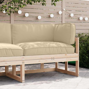 Palettenkissen Set 3-teilig Beige