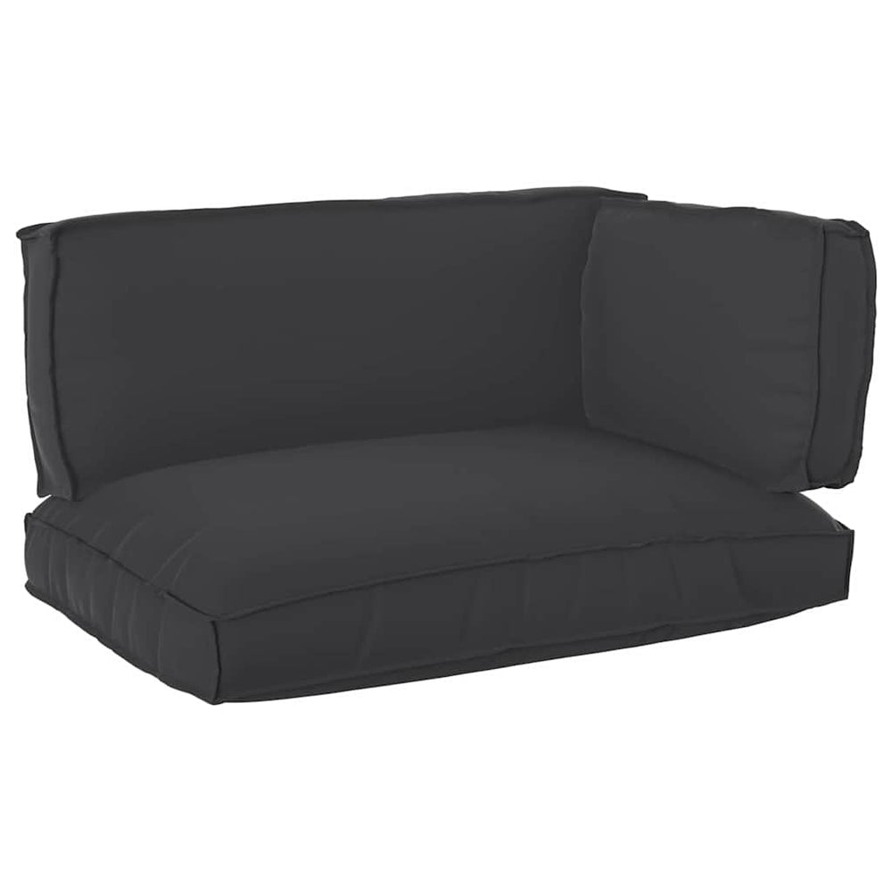 Palettenkissen Set 3-teilig Schwarz Oxford