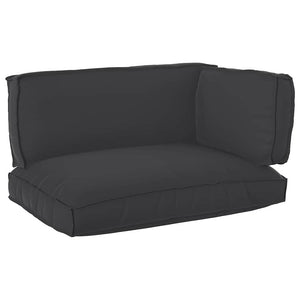 Palettenkissen Set 3-teilig Schwarz Oxford