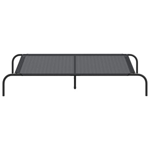 vidaXL Lit pour chien surélevé noir 130x80x20 cm textile et acier