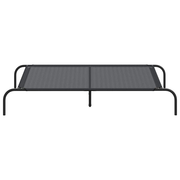 vidaXL Lit pour chien surélevé noir 130x80x20 cm textile et acier