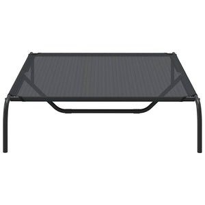 vidaXL Lit pour chien surélevé noir 130x80x20 cm textile et acier