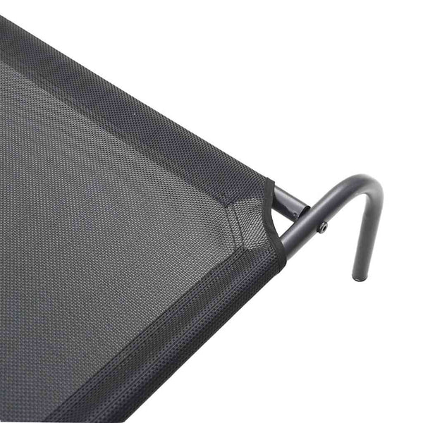 vidaXL Lit pour chien surélevé noir 130x80x20 cm textile et acier
