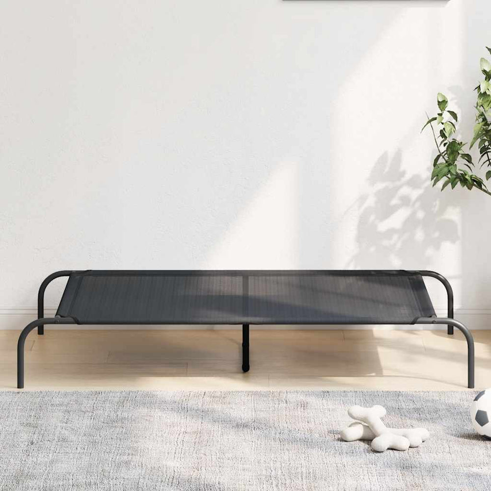 Erhöhtes Hundebett Schwarz 130x80 cm