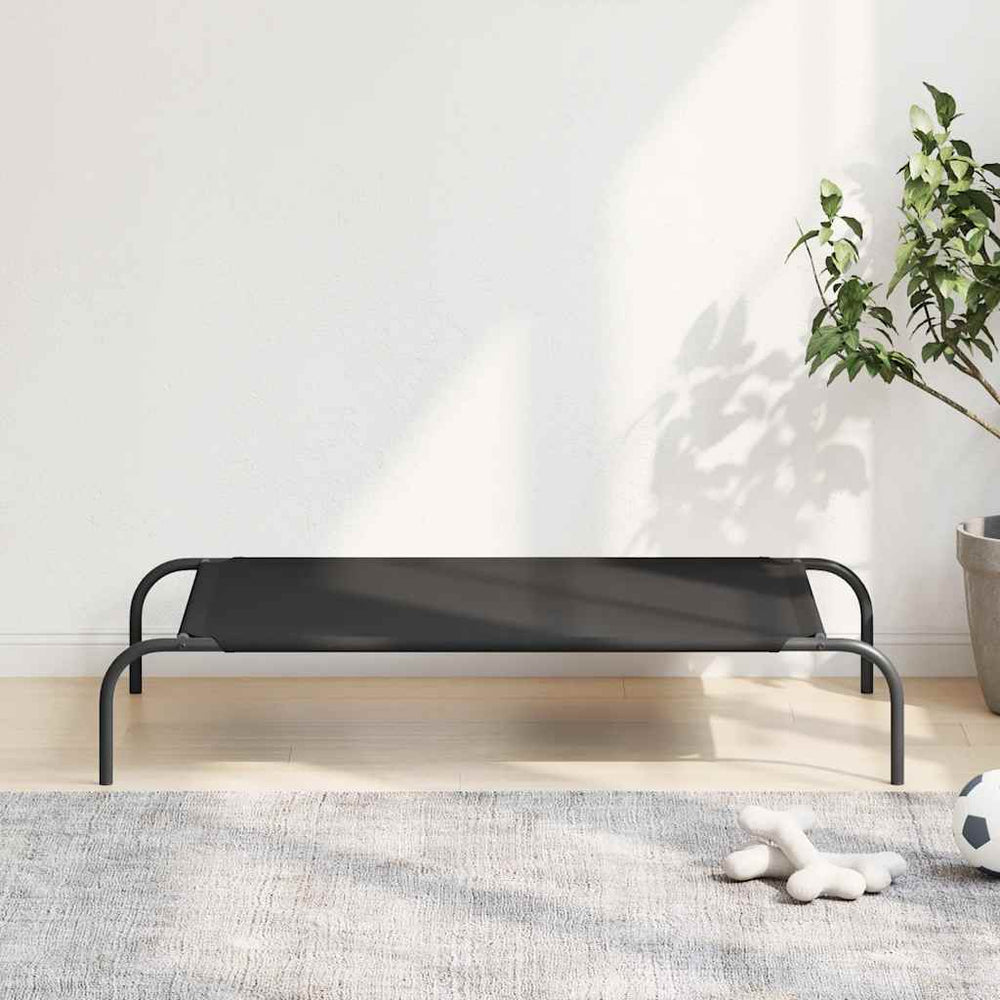 Erhöhtes Hundebett Schwarz 110x65 cm