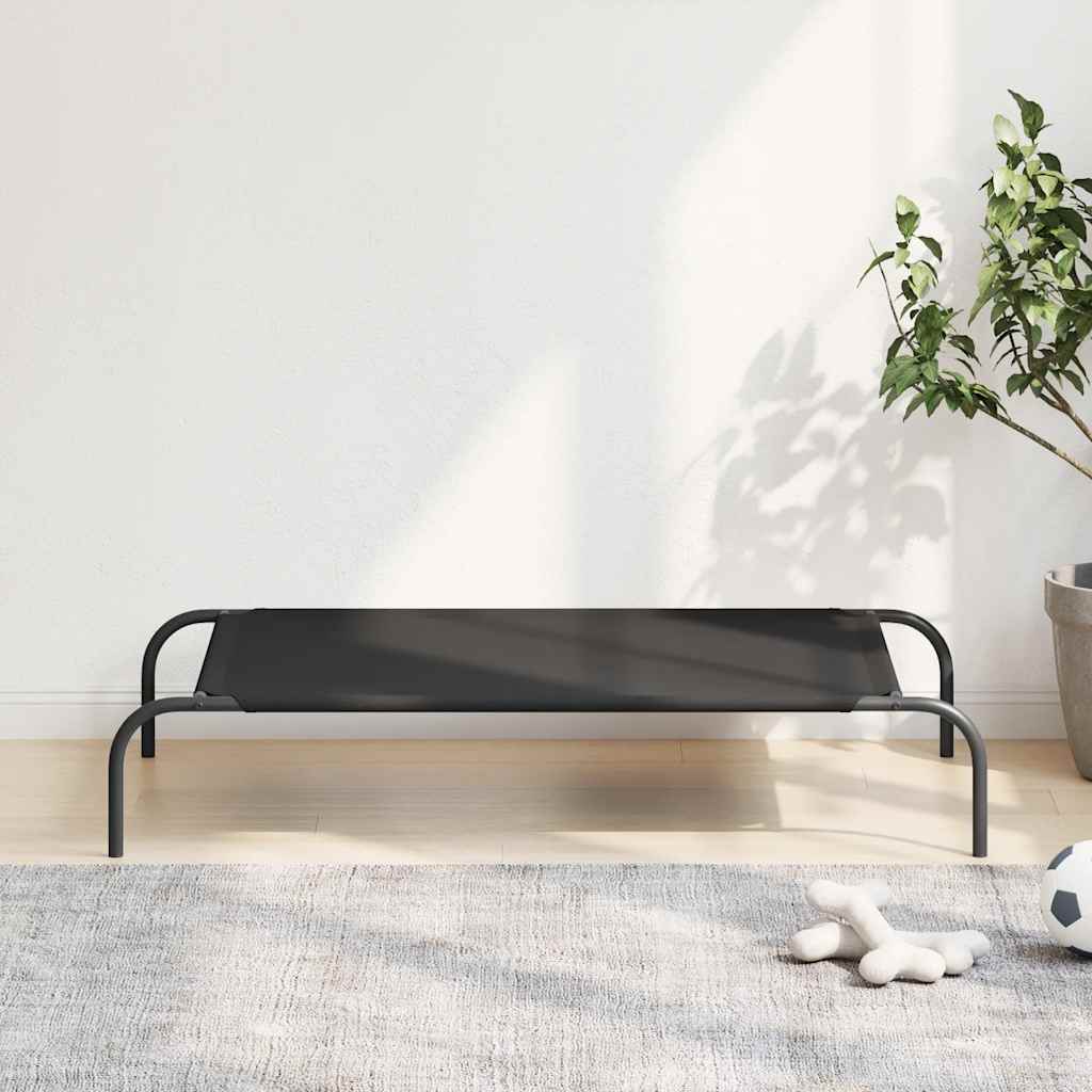 Erhöhtes Hundebett Schwarz 110x65 cm