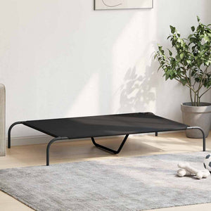 Erhöhtes Hundebett Schwarz 130x80 cm