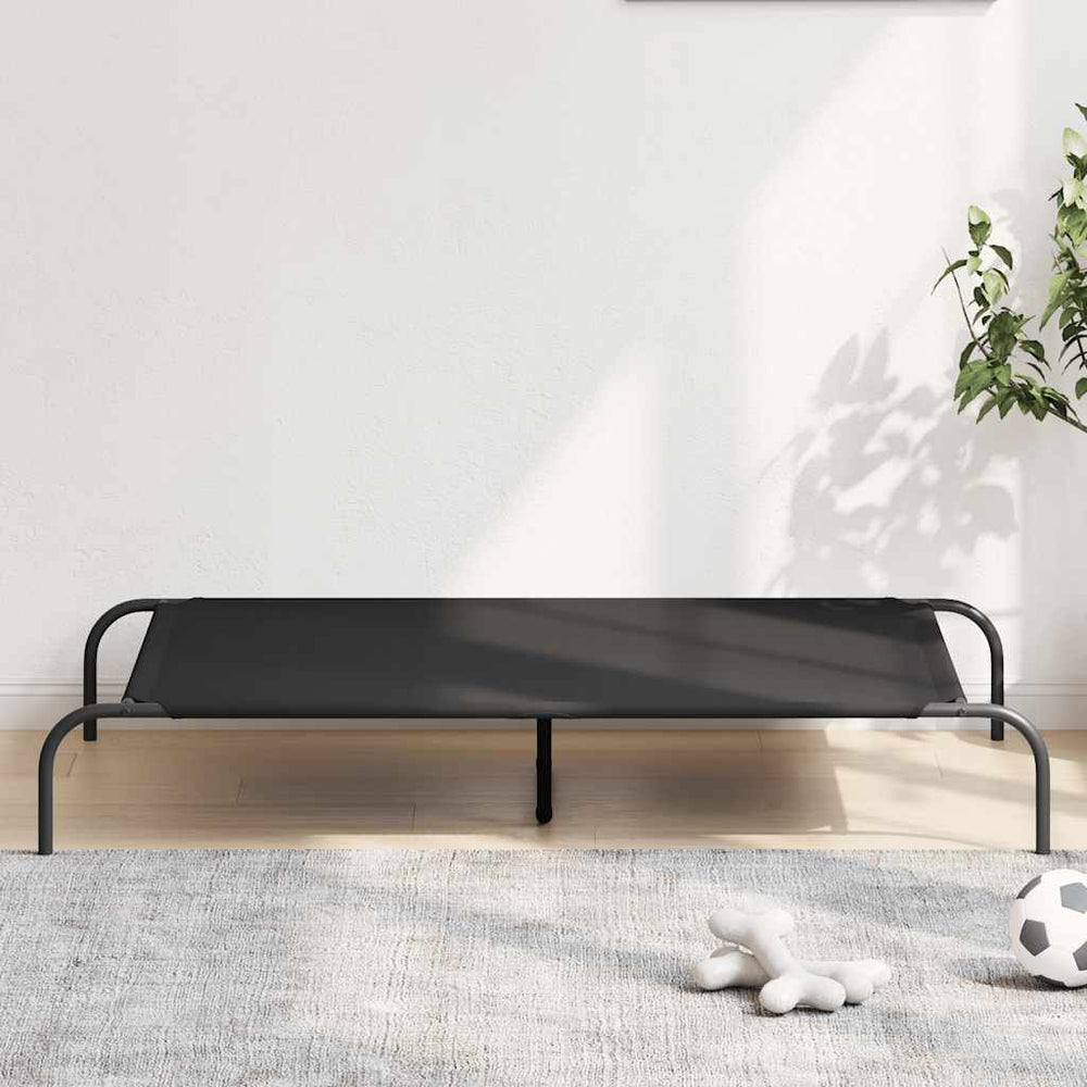 Erhöhtes Hundebett Schwarz 130x80 cm