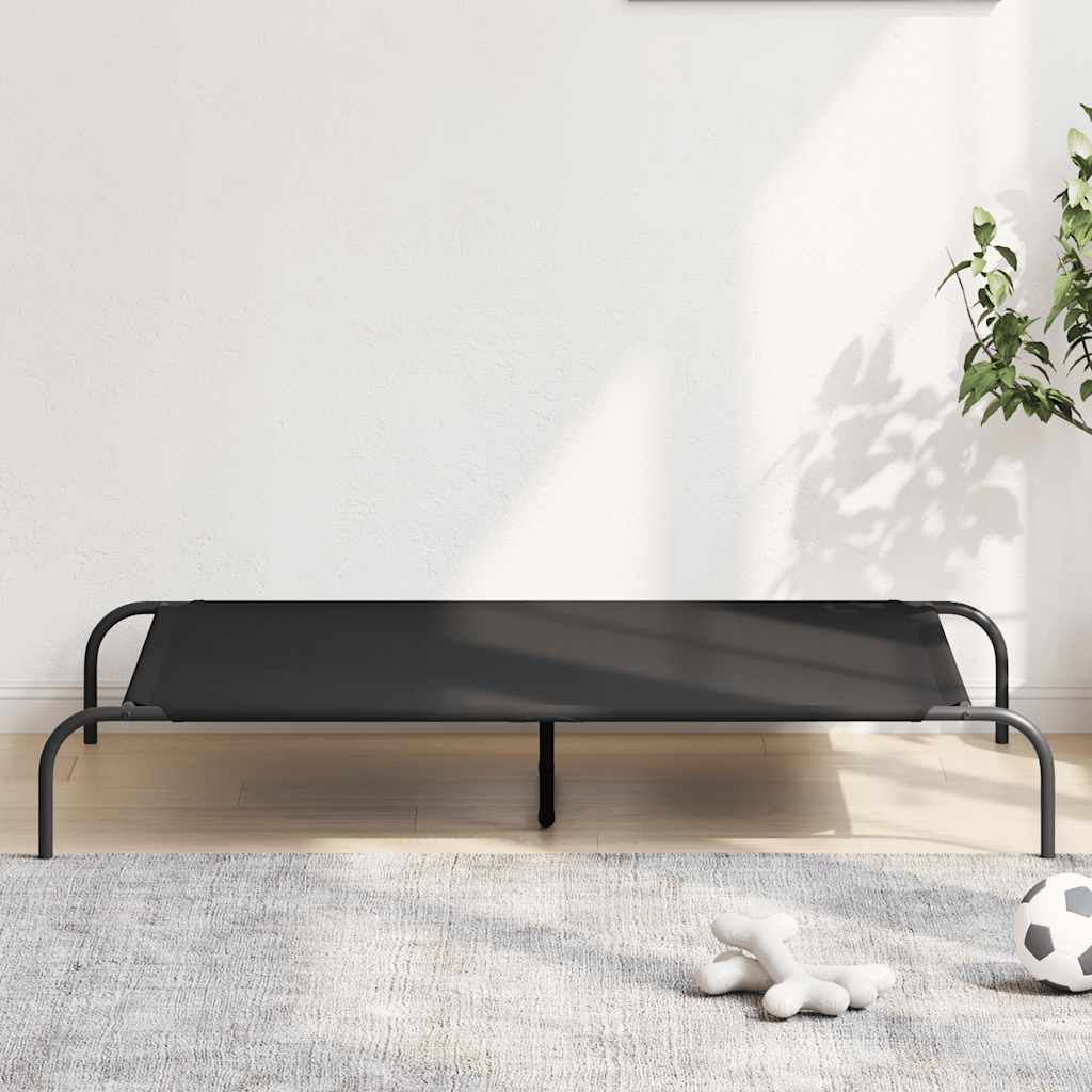 Erhöhtes Hundebett Schwarz 130x80 cm